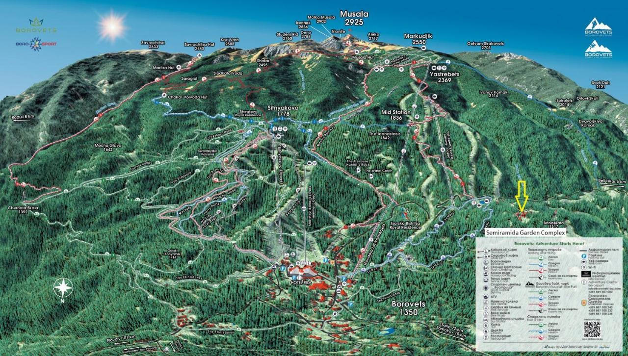 Borovets Ski&Spa Studio - Semiramida Garden A16 Luaran gambar