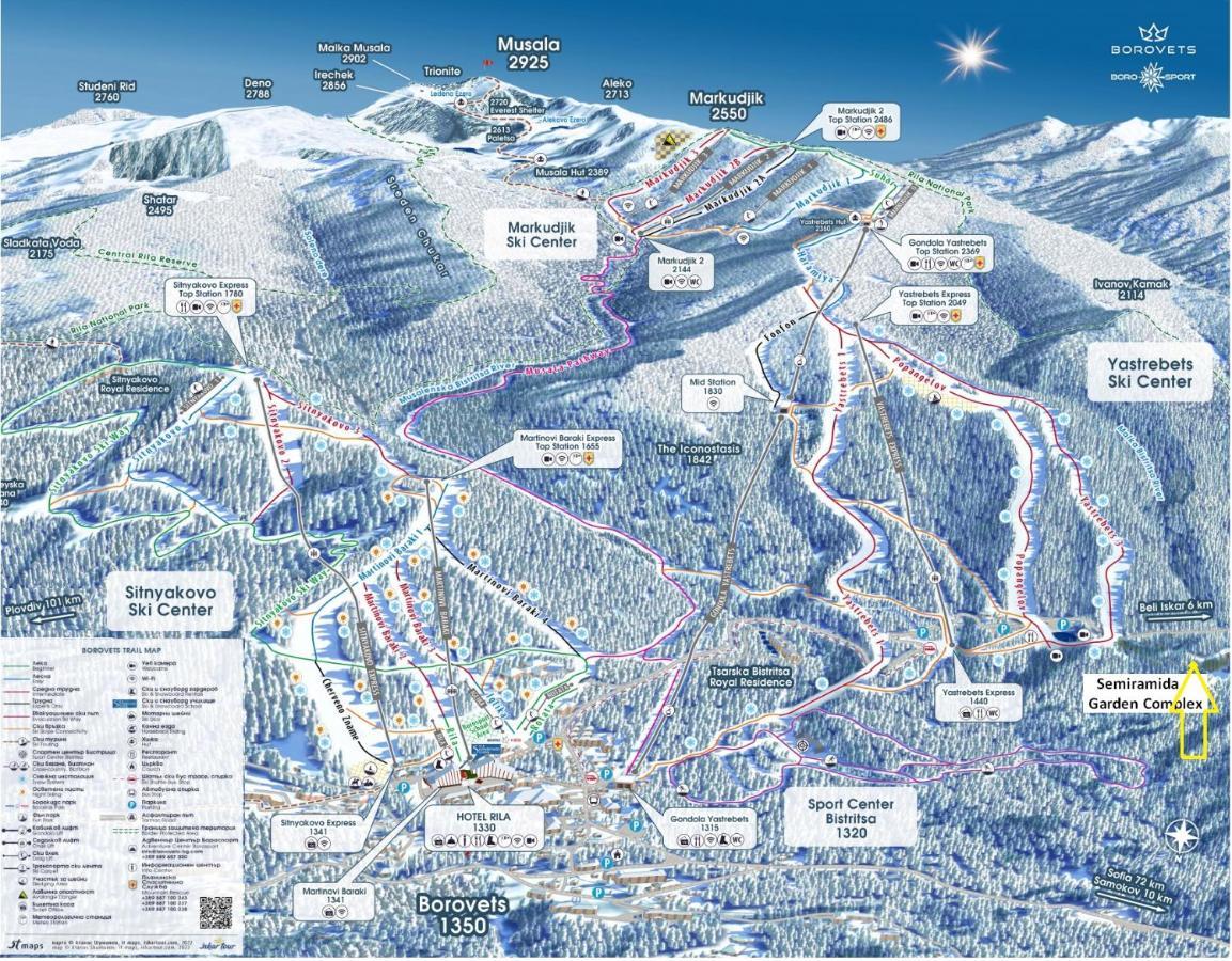 Borovets Ski&Spa Studio - Semiramida Garden A16 Luaran gambar